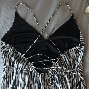 Printed Hankerchief Dress from Express